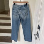 NWOT MOTHER The Dodger Skimp High Waist Cuffed Hem Wide Leg Jeans Leap of Faith Blue Size 26 Photo 4