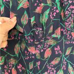 SALONI
Cedar Leaf Print Silk Maxi Dress Blue Size 4 Photo 6