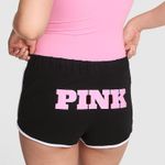 PINK - Victoria's Secret PINK VICTORIA’S SECRET Soft Modal Micro Shorts Black Pink Backside Logo Comfy M Photo 0