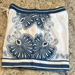 Luxxel Blue and White Shorts with Bold Pattern Photo 5