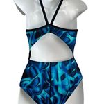 The Finals Competition One Piece Swimsuit Geometric Print XXS/30 Bright Blue Photo 1
