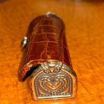 Brighton Vintage Leather Lipstick Case with Silver Heart Photo 3