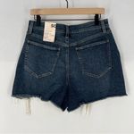 SO  Super High‎ Rise 90s Boyfriend Short Ripped Distressed Dark Wash Denim Cutoff Photo 5