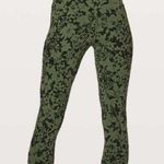Lululemon Align Crop Leggings Green Black Floral Size Photo 1
