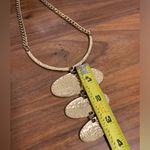 Triple oval pendant golden necklace Photo 7