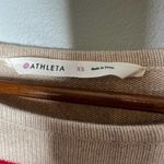 Athleta 100% cashmere lodge sweater chianti striped pullover cozy warm size XS Photo 5