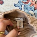 Sincerely Jules Tan & White Striped Cropped Sweater Bell Sleeves Large Brown Photo 5