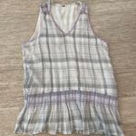 Free People Plaid Tank Dress Size S Gray & Purple Photo 2