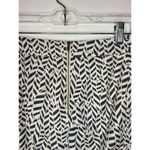 Loft Ann Taylor  Petite 0P Ivory Gray Geometric Pattern Skirt Photo 3