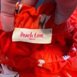 Peach Love California Peach Love off the shoulder cow skull ruffle orange crop top Photo 4