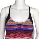 Athleta Shirt Womens 32 B/C Mutlicolor Capri Stripe Blousy Tankini Swim Vacation Photo 3