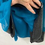 A.B.S. Allen Schwartz Collection Blue Silk Black Sequins Mini Dress Size 6 Blue Photo 8