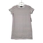 Lulus NWT Cafe Society White Red Lined Striped Shirt Dress Fisherman SM Photo 8