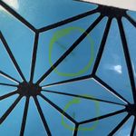 Geometric Satchel Handbag Blue Photo 4