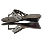 Italian Shoemakers NWOB Bronze Gold Cushioned Sandals with Rhinestone Straps Photo 3