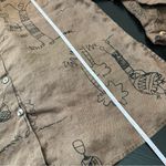 Chico's Chico’s Design Women’s Brown 100% Linen Button Down Shirt Large Lagenlook Photo 13