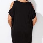 NWT Black Cold Shoulder Comfy Tunic Coverup SWIMSUITS FOR ALL Size XL Photo 1