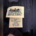 Northern Reflections Vintage Floral Embroidered Crewneck Sweater Small Blue Photo 2