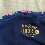 Lilly Pulitzer Luxletic Low Tide Navy Garden Cropped Leggings Sz Small Photo 5