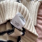 Brandy Melville Black and Cream Striped Crewneck Sweater Photo 5