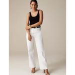 J.Crew  Slim Wide Leg Jeans Women's 31T Tall White Raw Hem Full Length NWT Photo 9