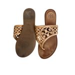 Tory Burch  Tan Leather Logo Sandals Size 7 Photo 5