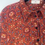 Natural Life  Terracotta Floral Print Button Up Shirt Long Sleeve Size M Photo 6
