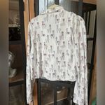 Wildfox  Pajamas Set Llamas Boxy Long Sleeve top shirt pants button down cropped Photo 5