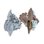 Vintage Brooches Custom Made Sueded Lace Pearl Gold Silver Lot Bundle 2 Photo 3