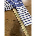Tommy Bahama Womens 1/2 Zip Pullover Size M White & Blue Striped Long Sleeve Photo 6