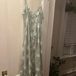 Sage Green Floral Midi Dress Photo 2