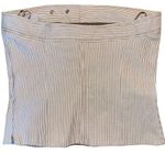 ZARA New Pinstriped Button Strapless Corset Blouse Top Womens Small Photo 4