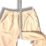 PINK - Victoria's Secret Victoria Secret PINK Polar Fleece Jogger Pajama Set Cream Sz Medium Embroidered Photo 7