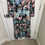 Anthropologie OPT  Floral Maxi Dress Long Sleeve Black Romantic Spring Dress Sz M Photo 2