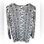 Premise Premis Black and White Floral Women's Cardigan Photo 1