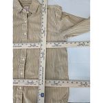 Brooks Brothers  Copper White Striped Long Sleeve Button Up Blouse Sz 10 Cotton Photo 7