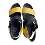 LILIMILL Strappy Leather Sandals in Black and Yellow Size 40 US 9 Photo 1