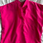 FIGS Rafaela Shocking Pink Oversized Scrub Top Photo 0