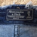 Abercrombie & Fitch Women's Simone High Rise Ankle Medium Wash Raw Denim Jeans Photo 7