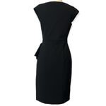 Piazza Sempione  virgin wool black side ruffle dress sz 40 Photo 1