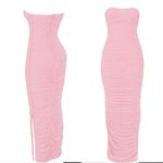 House Of CB “Sofia” Fairy Pink Mesh Maxi Dress strapless NWOT like fornarina XL Photo 4