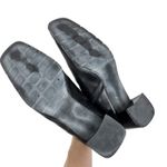 Ecco Vintage  Black Leather Square‎ Toe Ankle Boots Booties Size 7 Photo 10