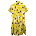 Kate Spade  Sunny Daisy Yellow Silk Organza Button Front Shirt Dress Size 0 Photo 8
