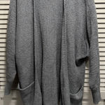Sincerely Jules  Open Cardigan Long Sleeve Knit Size M Gray Shawl Neck Super Soft Photo 0