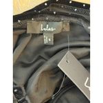 Lulus Black Velvet Rhinestone Embellished Sweetheart Neckline Cami Top Size S Photo 6