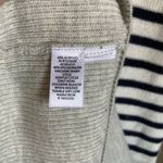 Loft 🌞 Black & White Striped Gray Colorblock Long Sleeve Sweater Photo 2