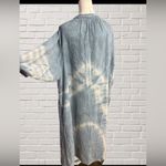 Ocean + Main River Dress 2X Blue Gauze Hand Dyed Tie Dye Flowy Boho Maxi USA Photo 5