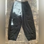 ZARA  Black Barrel leg linen pants Photo 3