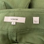 Vince Belted Cotton Linen Blend Twill Shorts in Kiwi Size 8 Photo 4