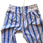 Fritzi Very High Waist Striped Blue & White Cropped Vintage Women’s Pants size 8 Photo 6